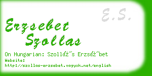 erzsebet szollas business card